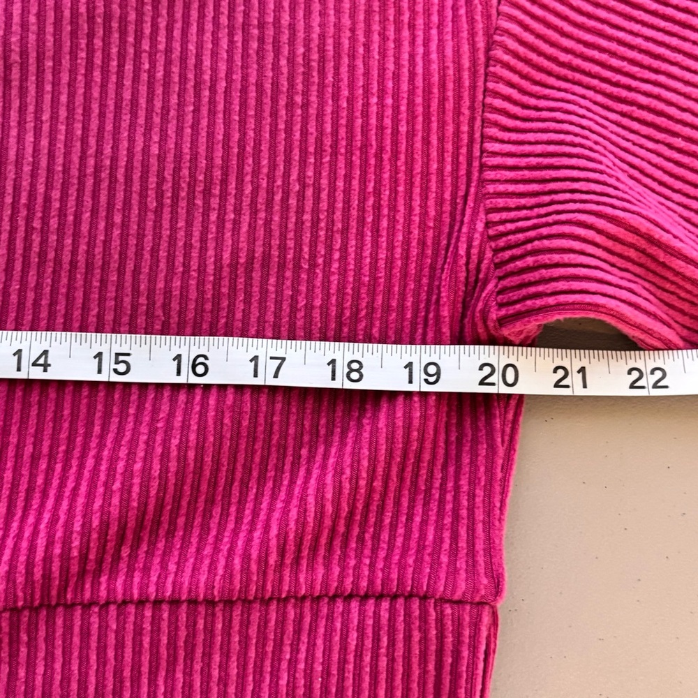 ALO Yoga muse ribbed cropped hoodie raspberry Sorbet XS athleisure - Picture 8 of 9